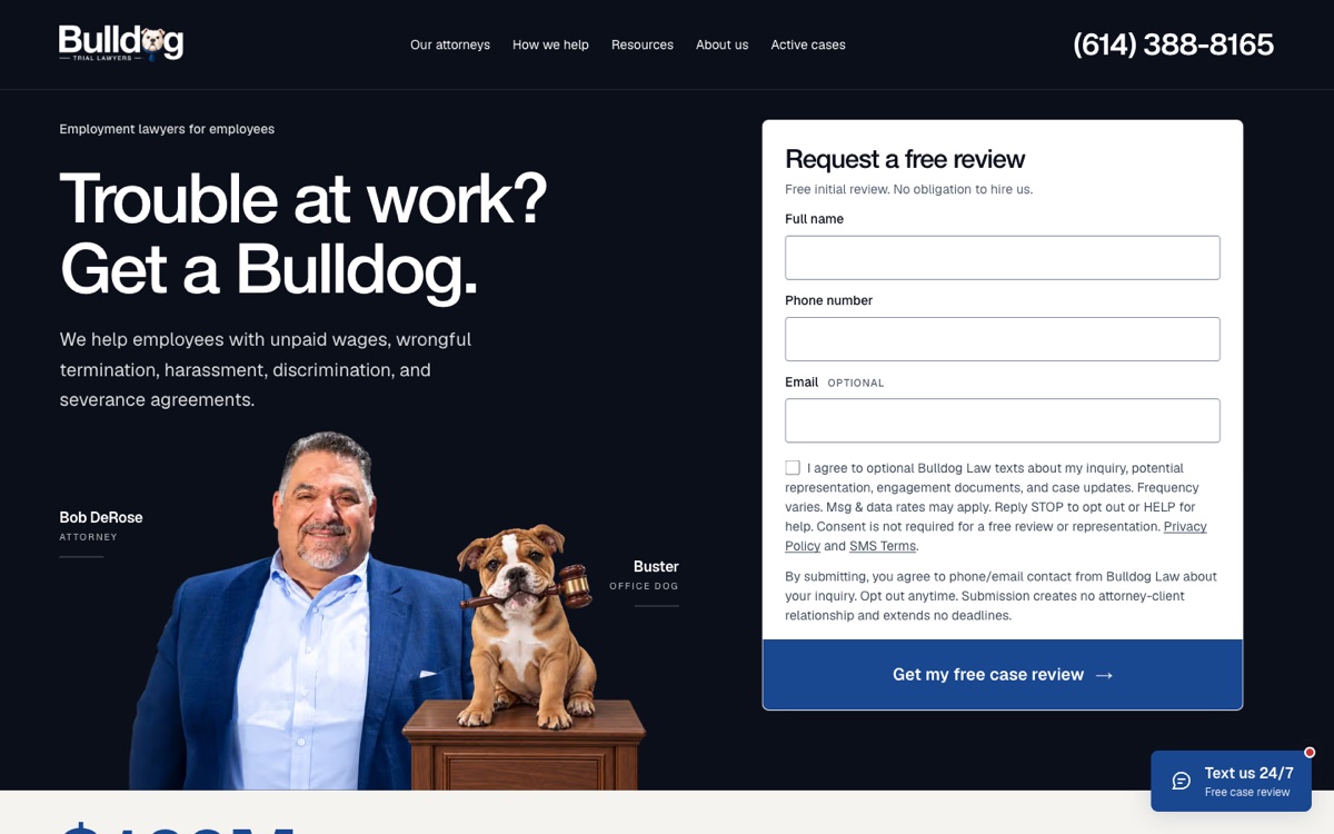 Bulldog Law's homepage