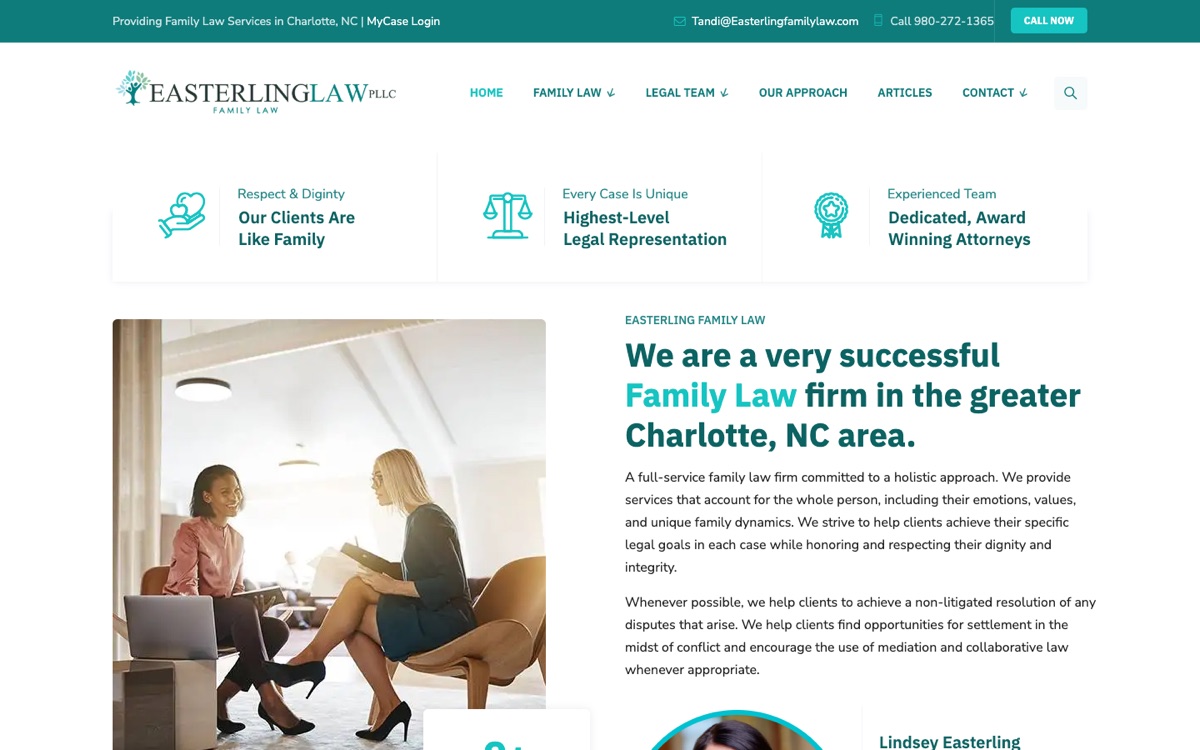 Easterling Family Law's homepage