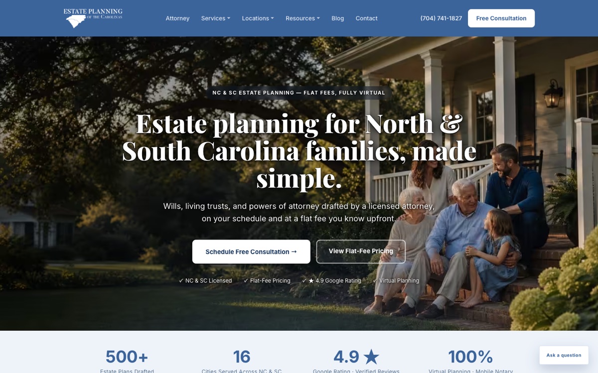 Estate Planning of the Carolinas's homepage