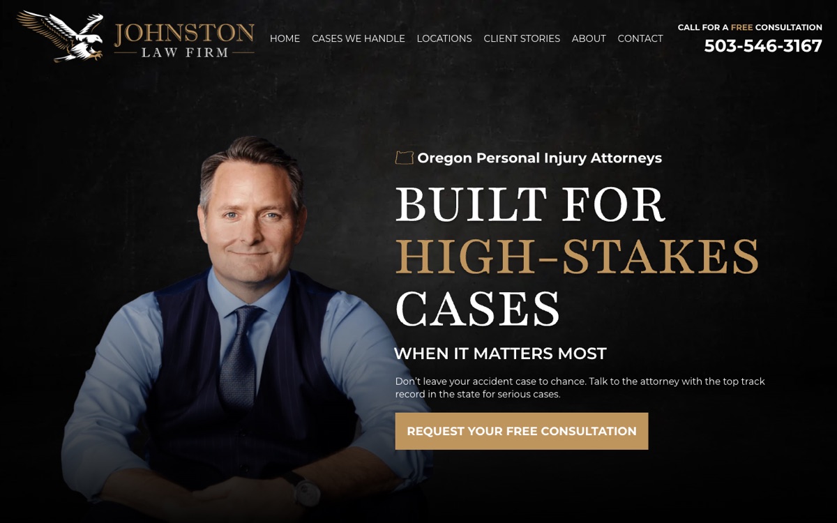 Johnston Law Firm's homepage