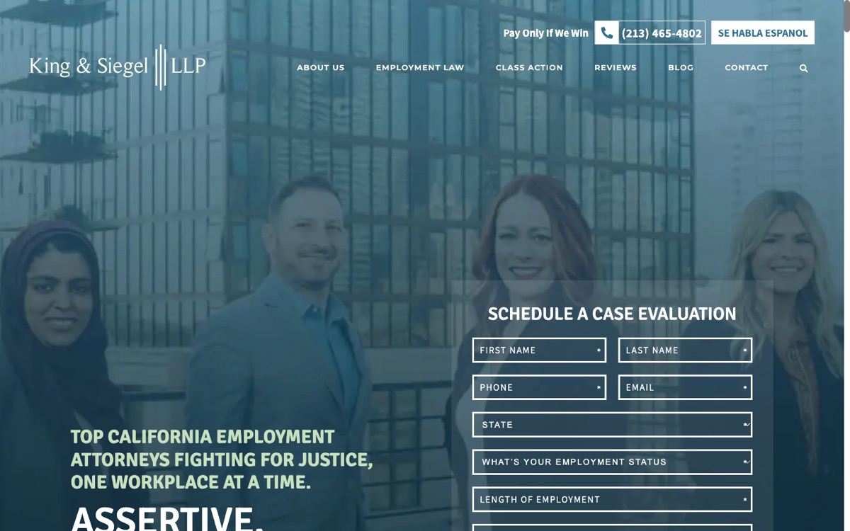 King & Siegel LLP's homepage