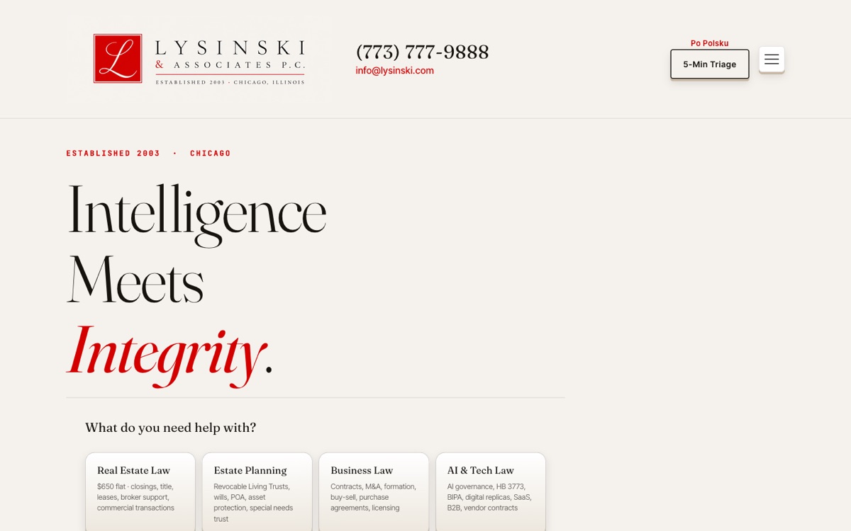 Lysinski & Associates's homepage