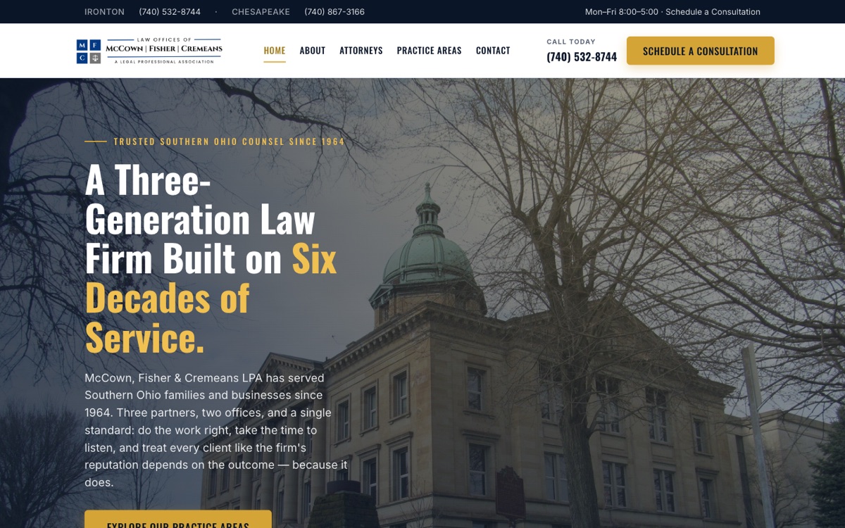 McCown, Fisher & Cremeans LPA's homepage