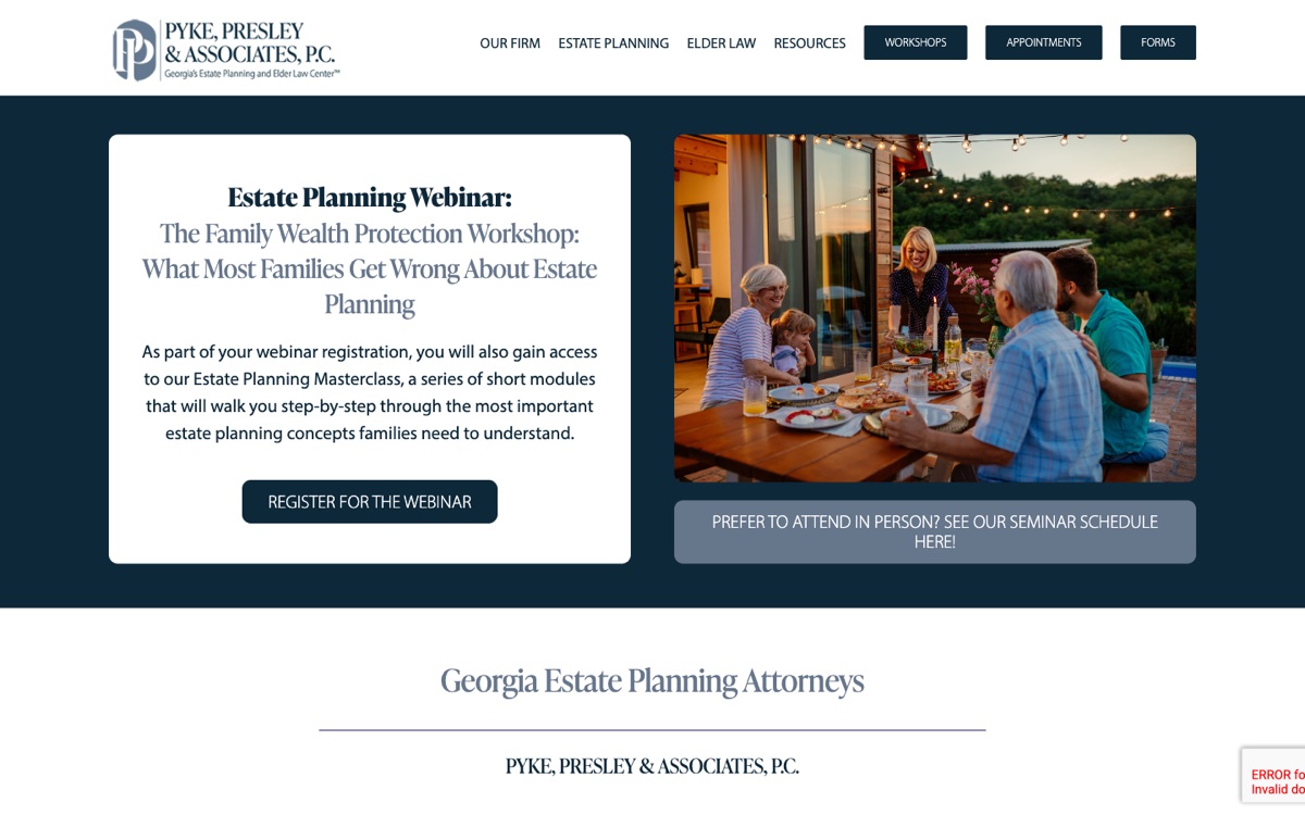 Pyke, Presley & Associates's homepage