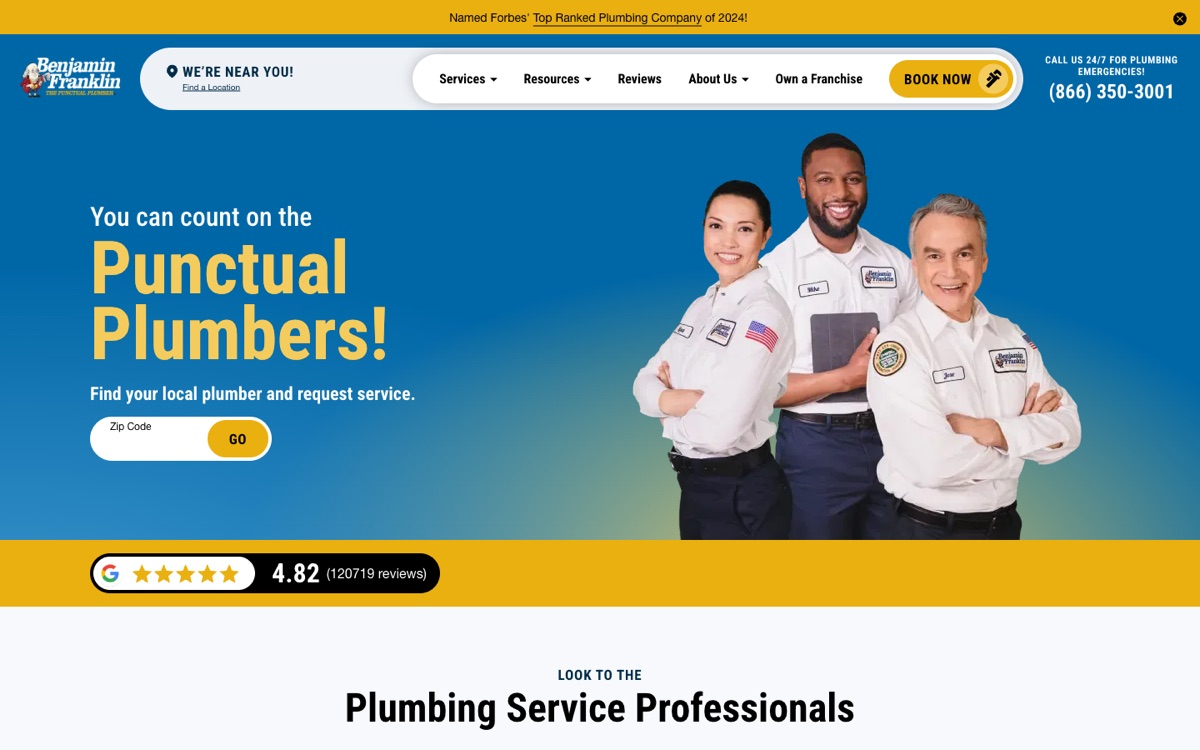Benjamin Franklin Plumbing's homepage