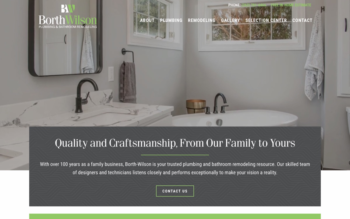 Borth-Wilson Plumbing & Bathroom Remodeling's homepage
