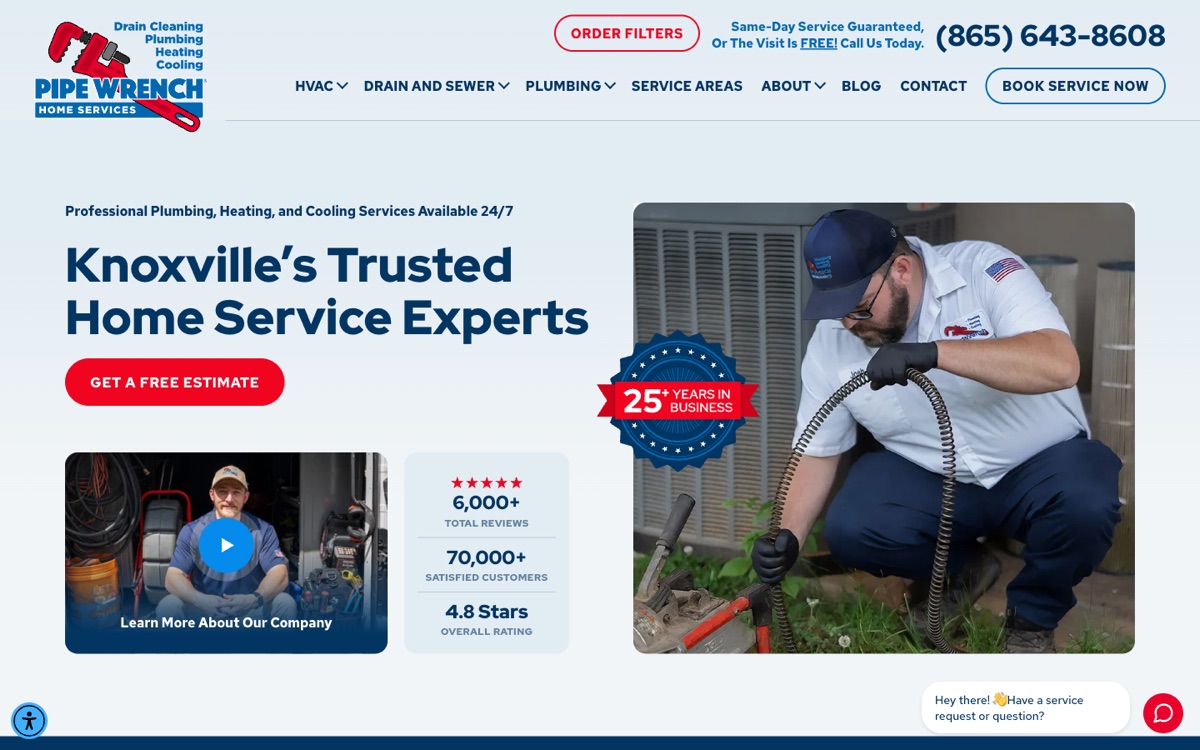 Pipe Wrench Plumbing's homepage
