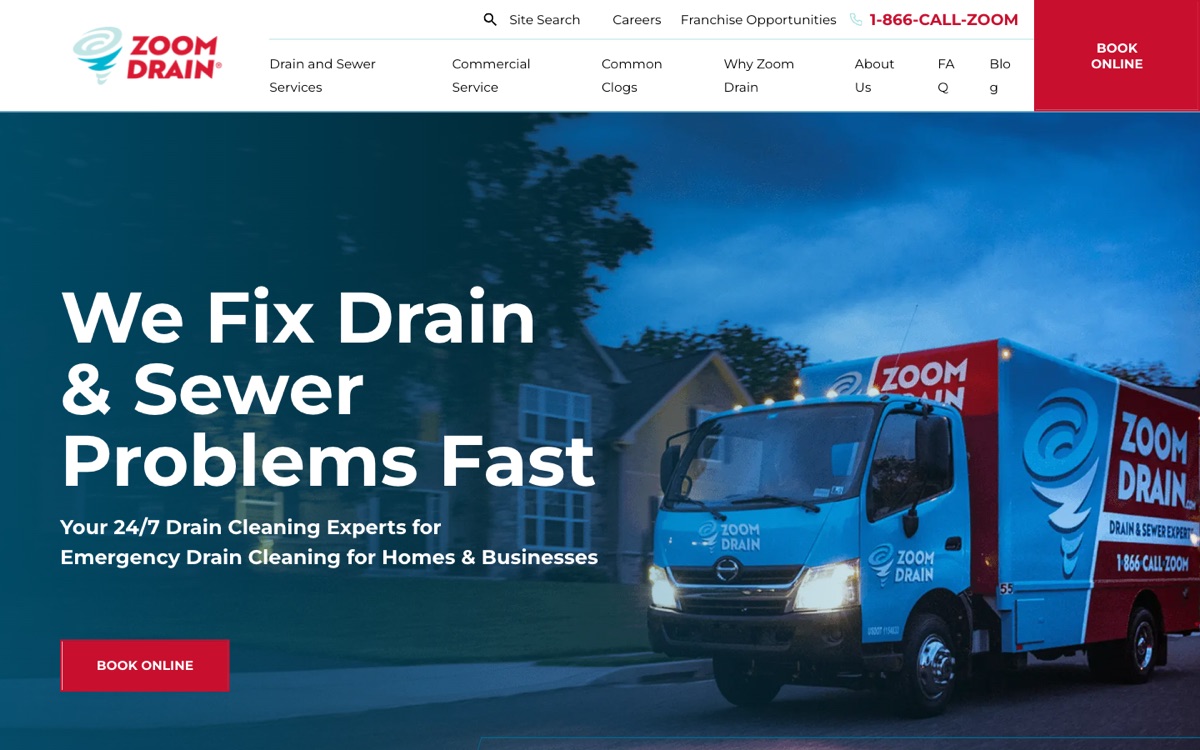 Zoom Drain's homepage