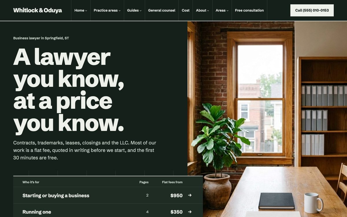 Carbon homepage of the Whitlock & Oduya kit