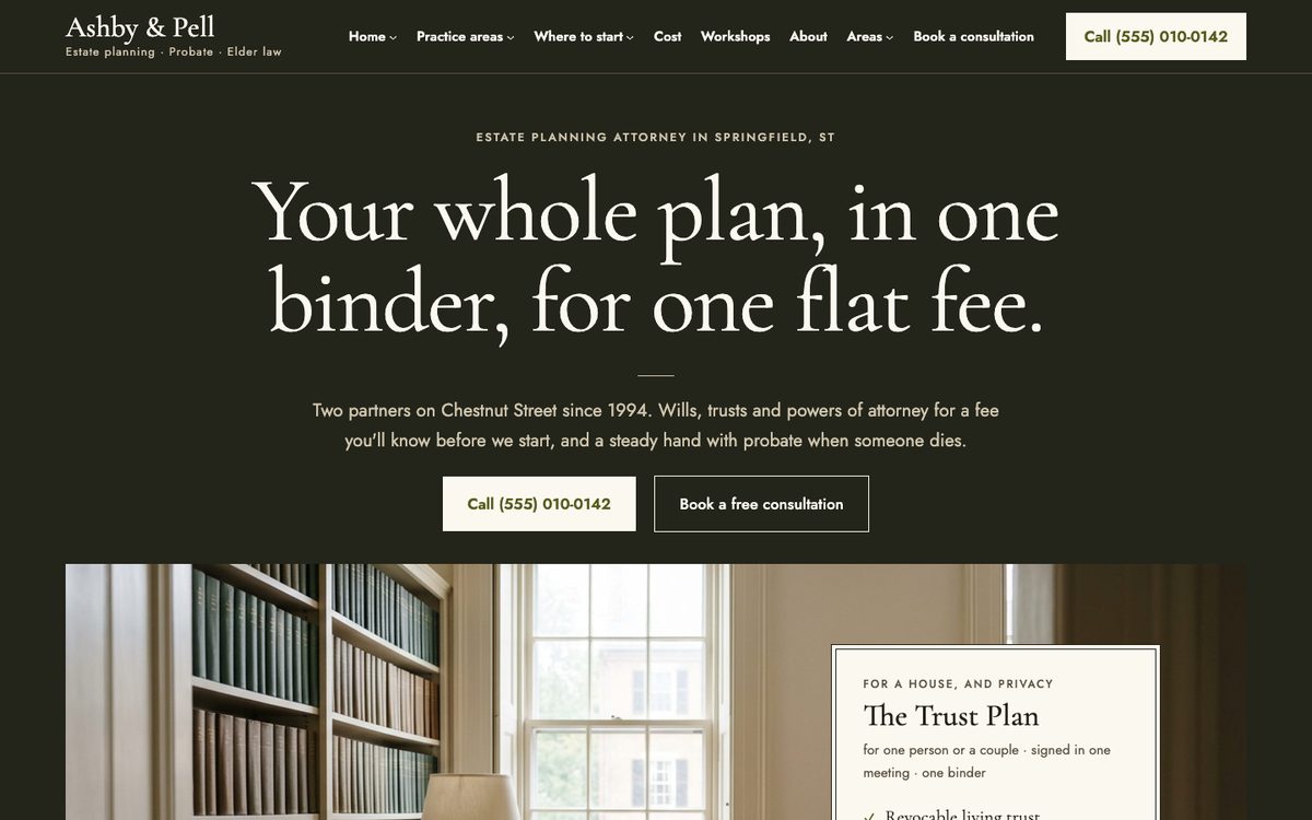 Library homepage of the Ashby & Pell kit