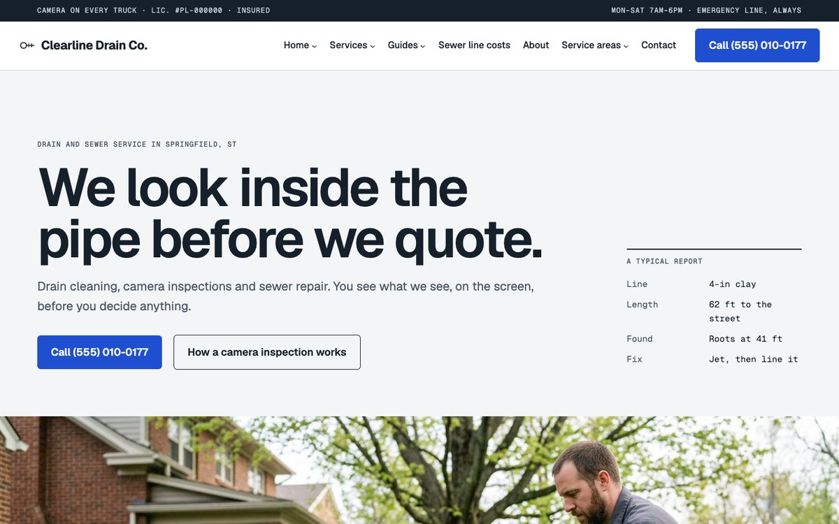 The Drain & Sewer kit's homepage