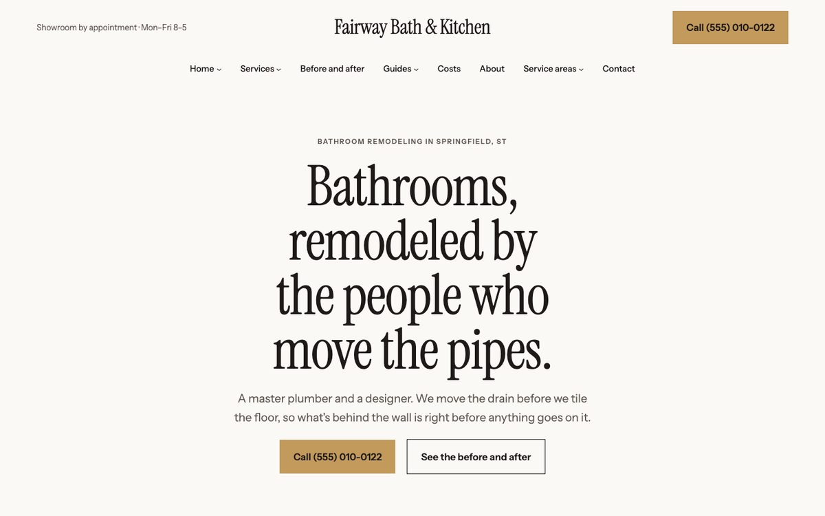 The Bath & Kitchen Remodel kit's homepage