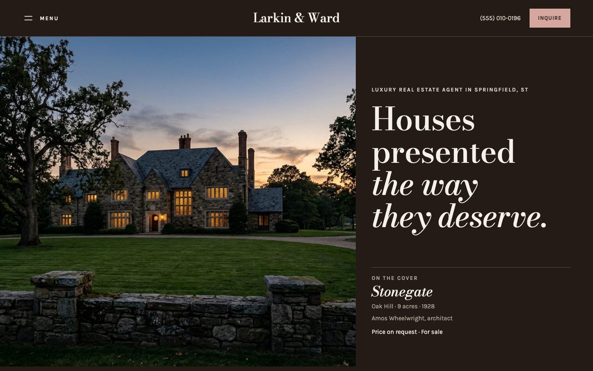 The Larkin & Ward kit's homepage